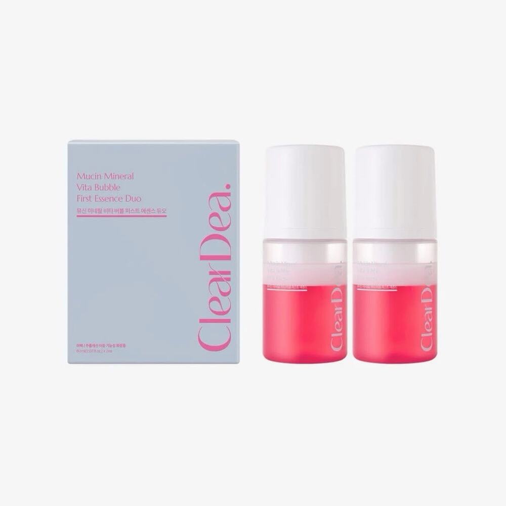 CLEARDEA Mucin Mineral Vita Bubble First Essence Duo 60ml x 2 pcs K-beauty